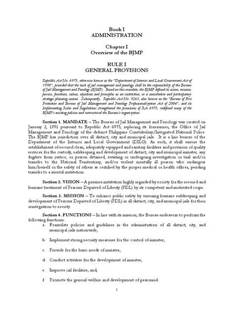 BJMP Operational Manual .